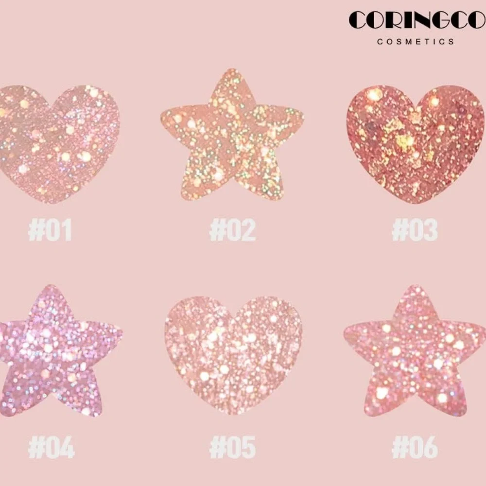 Coringco Eye Glitter Eyeshadow #06 Cherry Blossom Light NEW, FACTORY SEALED